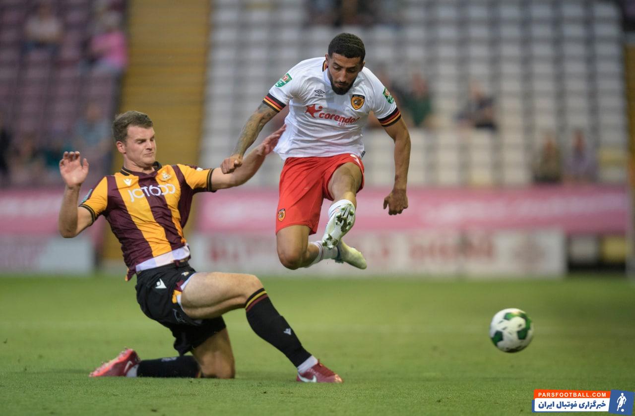 برادفورد سیتی 2 - 1 هال سیتی ؛ حذف زودهنگام یاران اللهیار صیادمنش از جام اتحادیه انگلیس