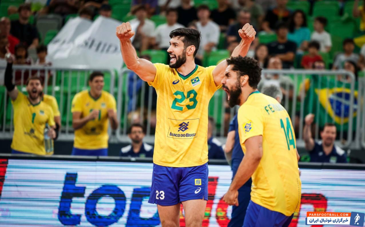 پیروزی بی دردسر برزیل برابر ژاپن در رقابت های والیبال قهرمانی جهان