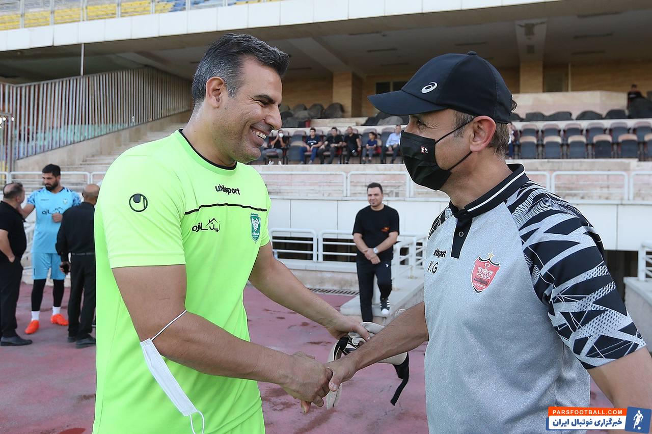 برخورد گرم و صمیمانه یحیی گل محمدی و ابراهیم میرزاپور