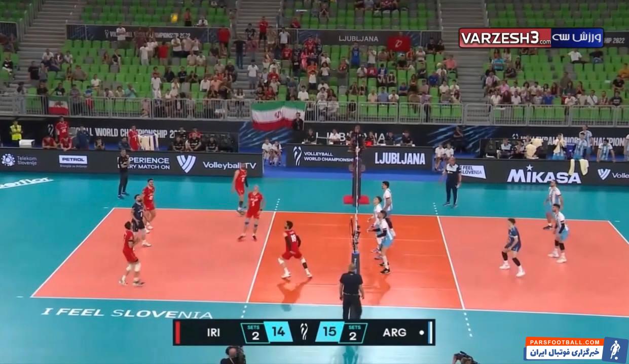 پیروزی تیم ملی والیبال ایران برابر آرژانتین در یک دیدار کاملا برابر و نزدیک
