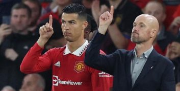 تن هاخ ؛ اتمام حجت تن هاخ با رونالدو در جلوی بازیکنان تیم