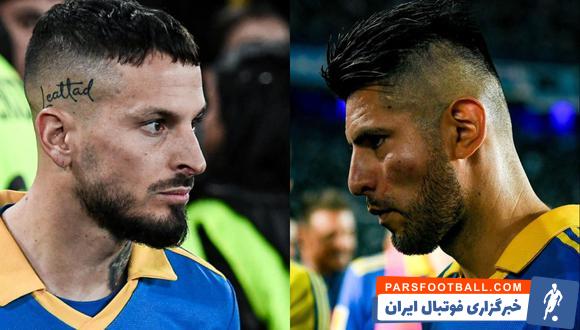 درگیری شدید دو بازیکن بوکا جونیورز با یکدیگر در لیگ آرژانتین