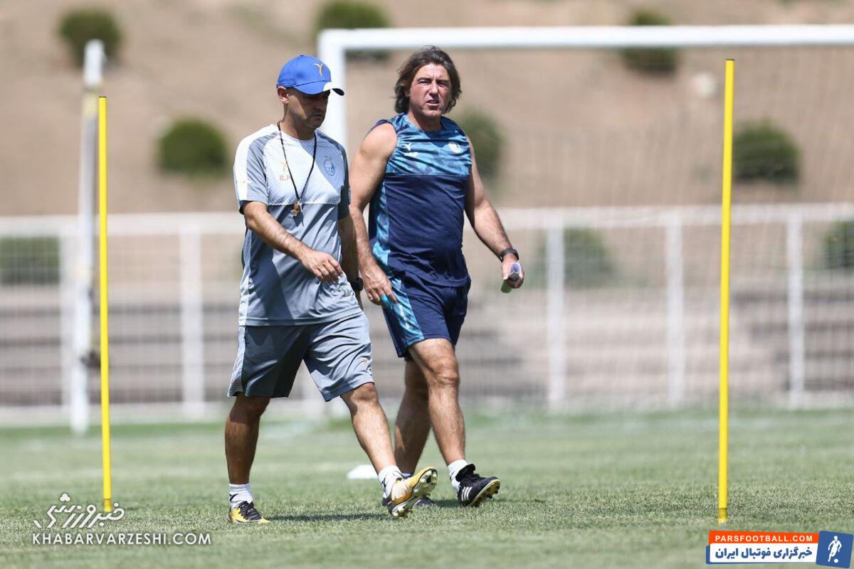 حضور بانشاط ریکاردو ساپینتو در تمرین امروز استقلال