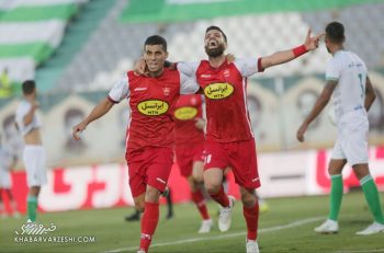 خوشحالی جالب بازیکنان پرسپولیس پس از گلزنی برابر آلومینیوم اراک