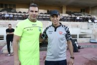 برخورد گرم و صمیمانه یحیی گل محمدی و ابراهیم میرزاپور