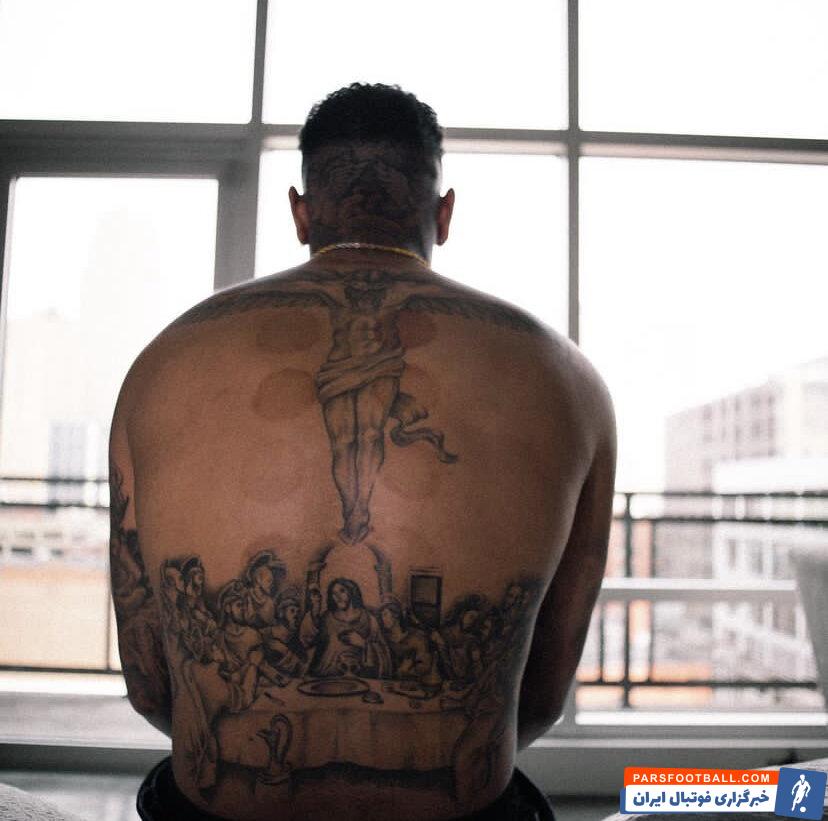 یورگن لوکادیا ستاره پرسپولیس یک تتو جالب روی بدن خود دارد