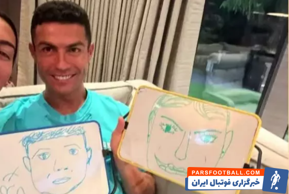 نقاشی کشیدن کریستیانو رونالدو