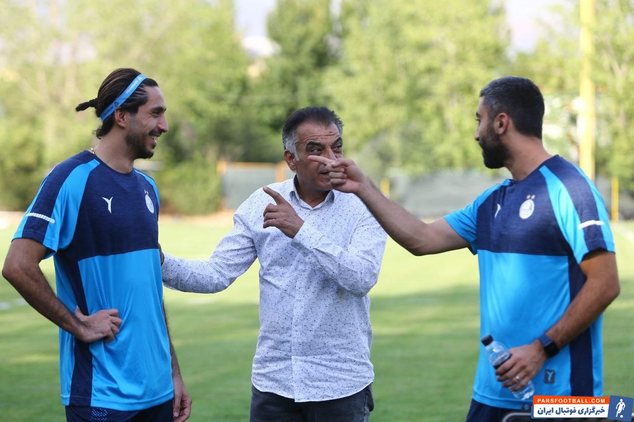 اکران جنگ ستارگان در تمرین استقلال با حضور محبی، قایدی، رضایی و ...