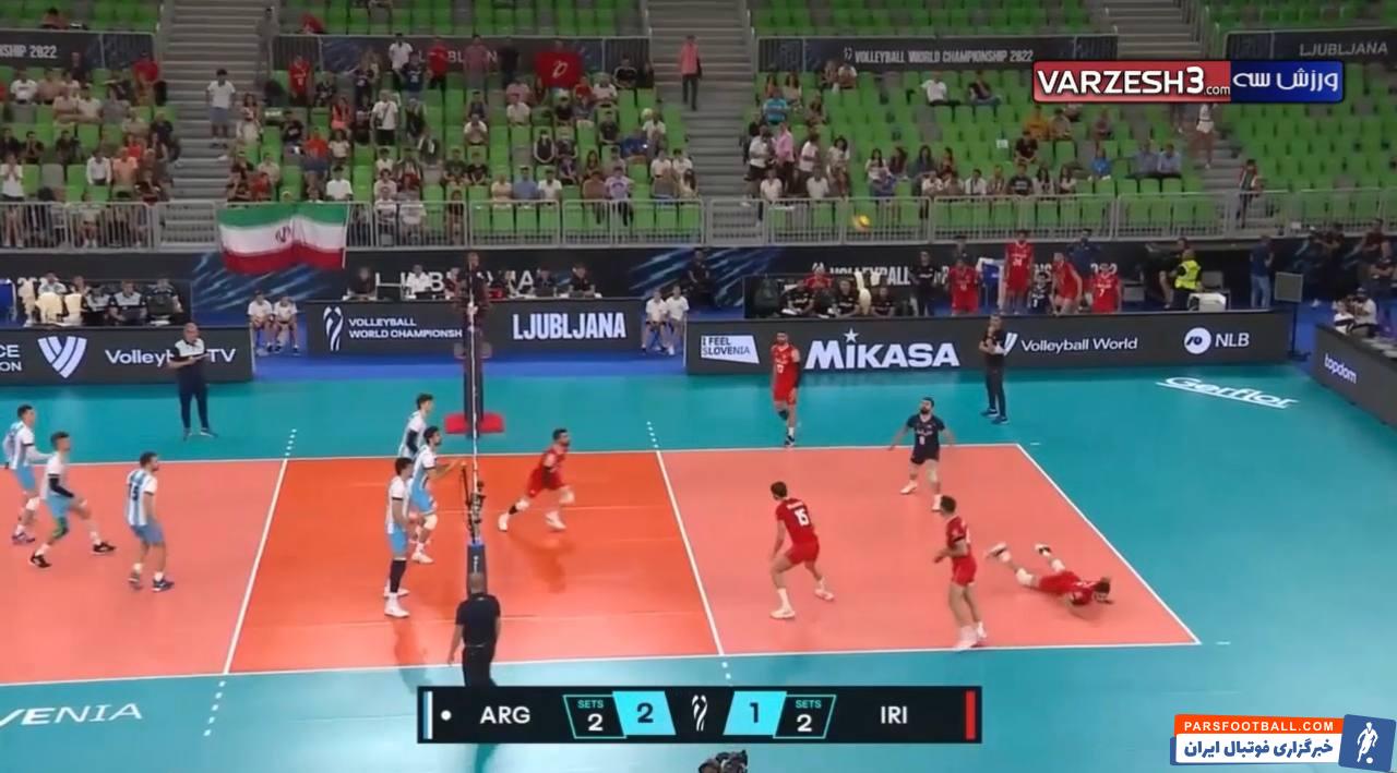 پیروزی تیم ملی والیبال ایران برابر آرژانتین در یک دیدار کاملا برابر و نزدیک