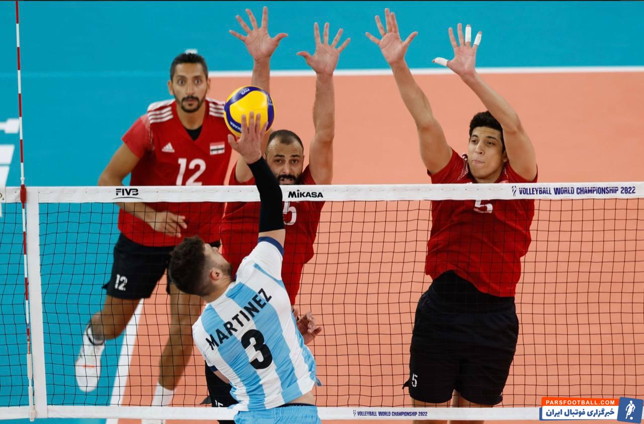 صعود آرژانتین به مرحله حذفی والیبال قهرمانی جهان با غلبه بر مصر