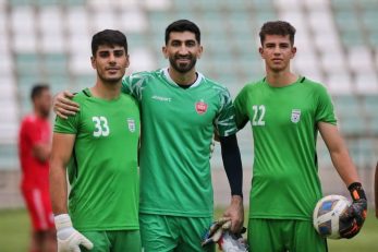 حضور علیرضا بیرانوند در کمپ تیم های ملی در کنار اعضای تیم ملی جوانان