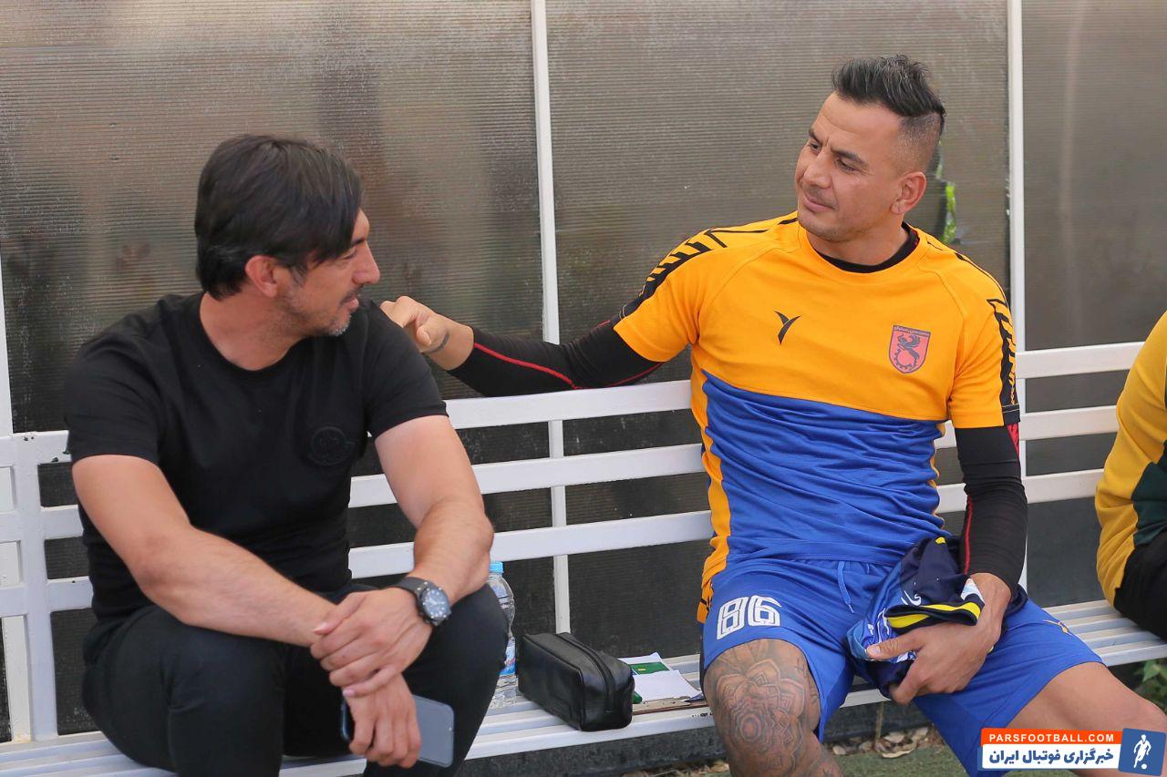 خوش و بش جالب مهدی رحمتی و حامد لک در جریان دیدار آلومینیوم و مس رفسنجان