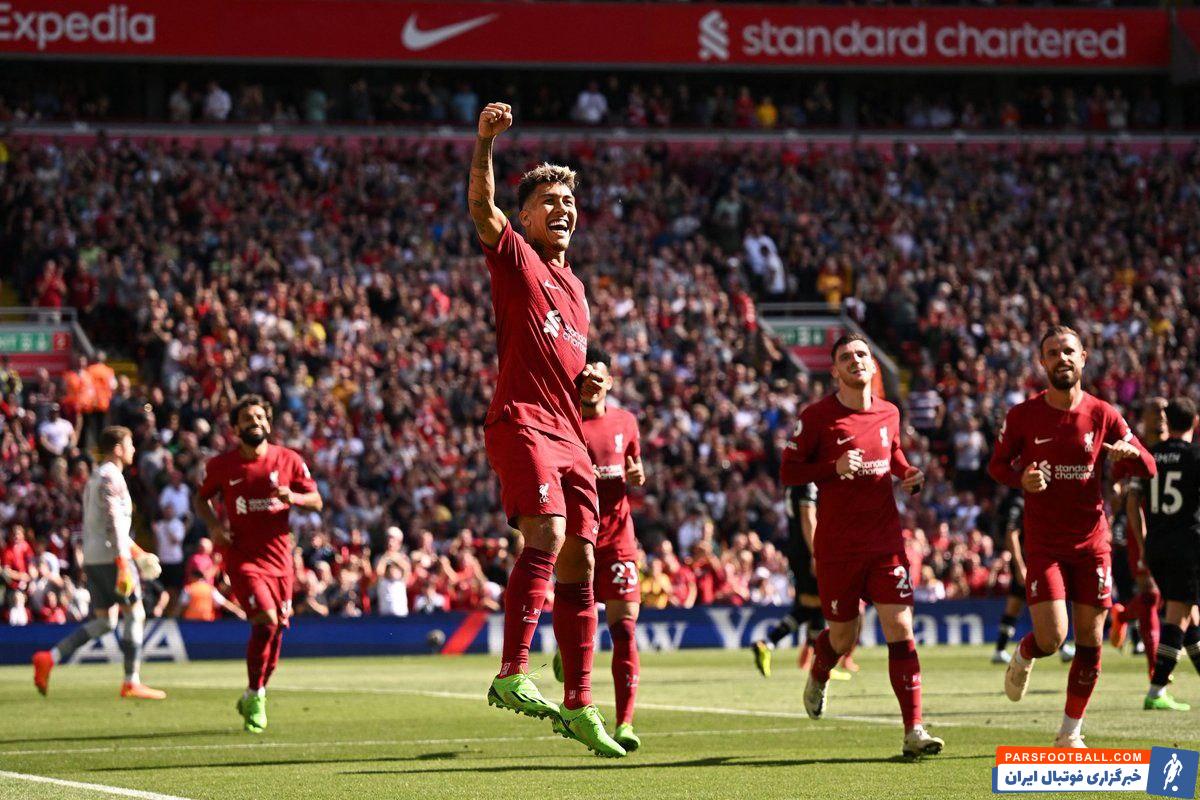 بازگشت انفجاری لیورپول به کورس قهرمانی انگلیس با له کردن برنموث