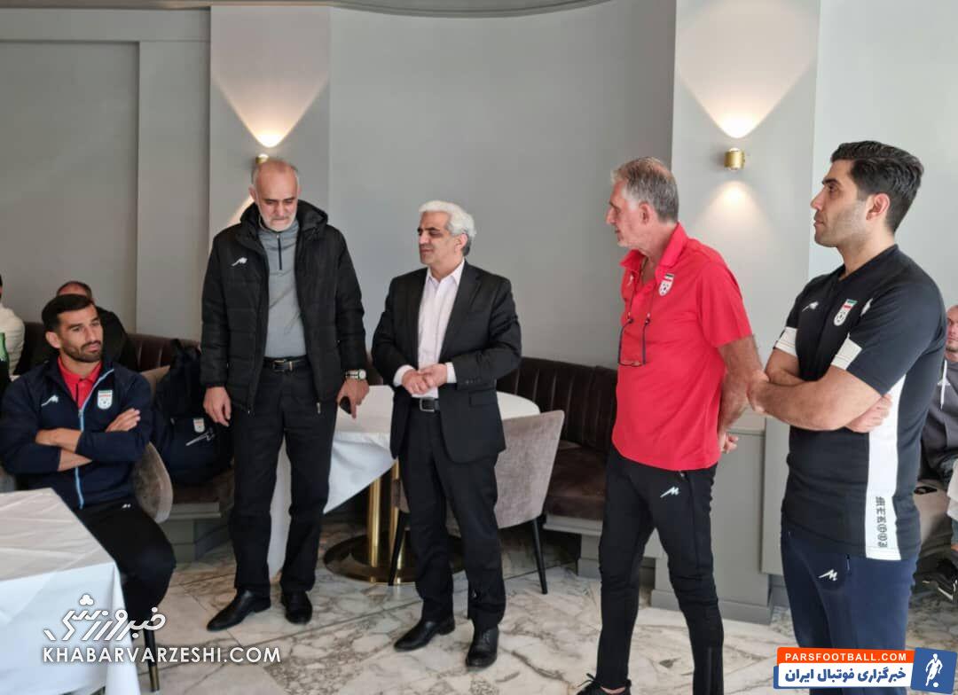 حضور عباس باقرپور، سفیر ایران در اتریش در اردوی تیم ملی