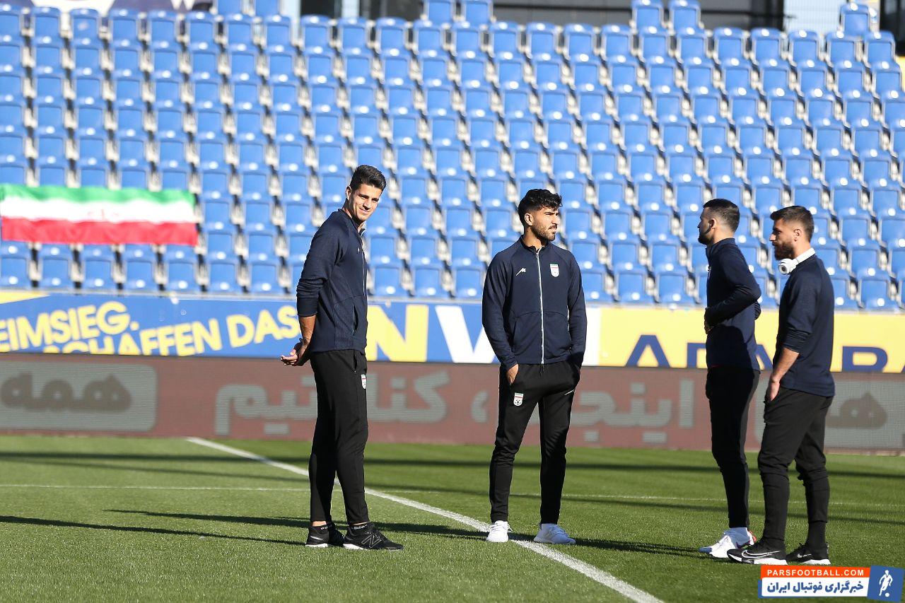 بازیکنان تیم ملی ایران به ورزشگاه ان وی آرنا رسیدند