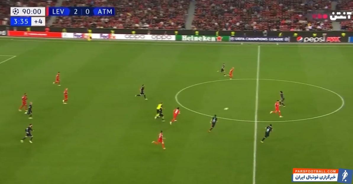 حضور کوتاه مدت سردار آزمون در جریان پیروزی ارزشمند بایرلورکوزن برابر اتلتیکو مادرید