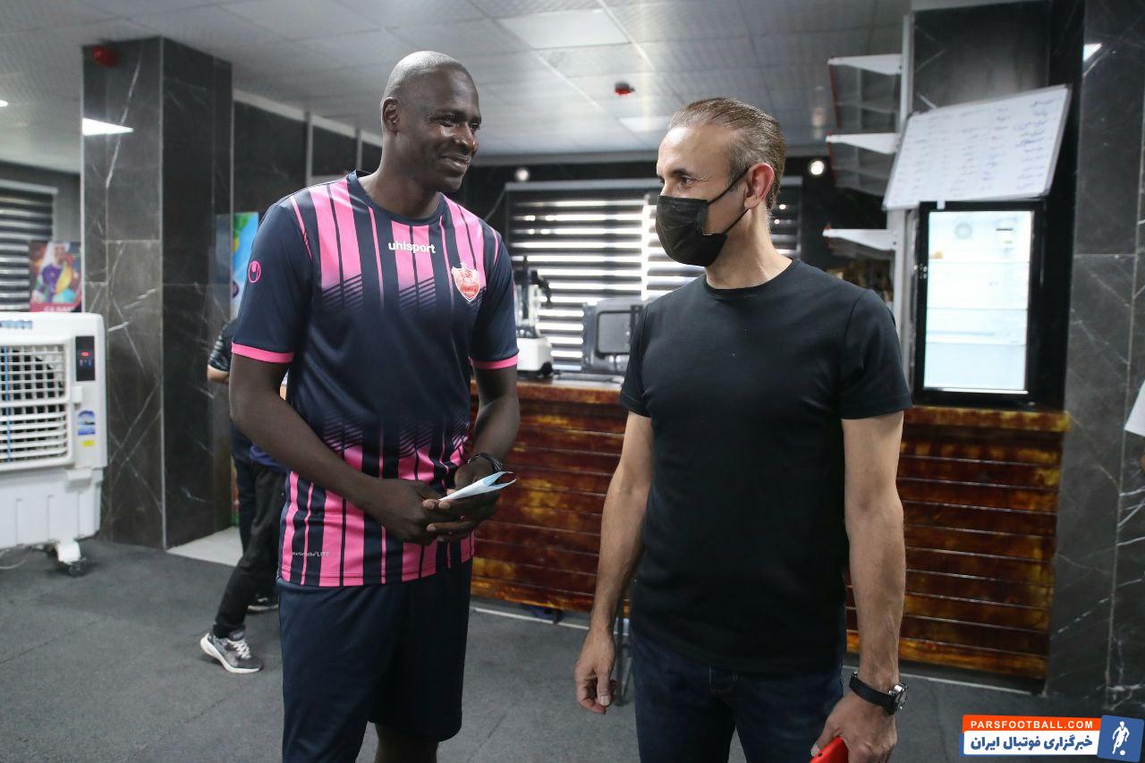 اولین تمرین شیخ دیاباته با پرسپولیس
