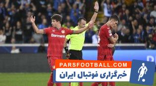 شکست میلیمتری بایرلورکوزن برابر کلوب بروژ با کمک VAR