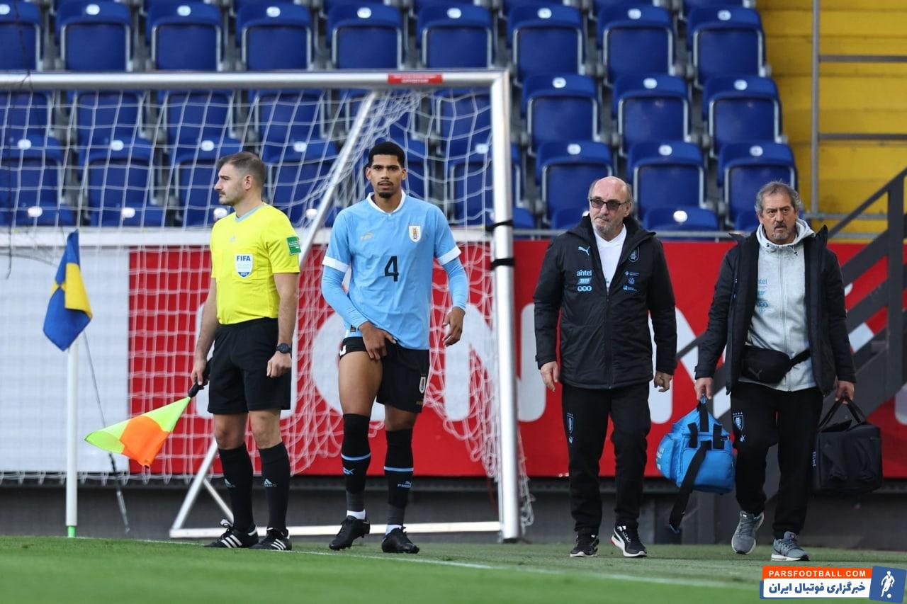 غیبت احتمالی رونالد آرائوخو در جام جهانی 2022 به دلیل مصدومیت در دیدار ایران و اروگوئه