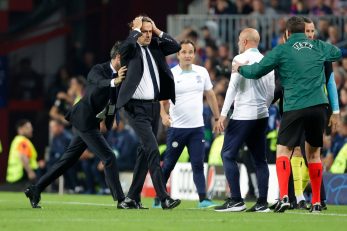 اخراج سیمونه اینزاگی در دیدار اینتر و بارسلونا