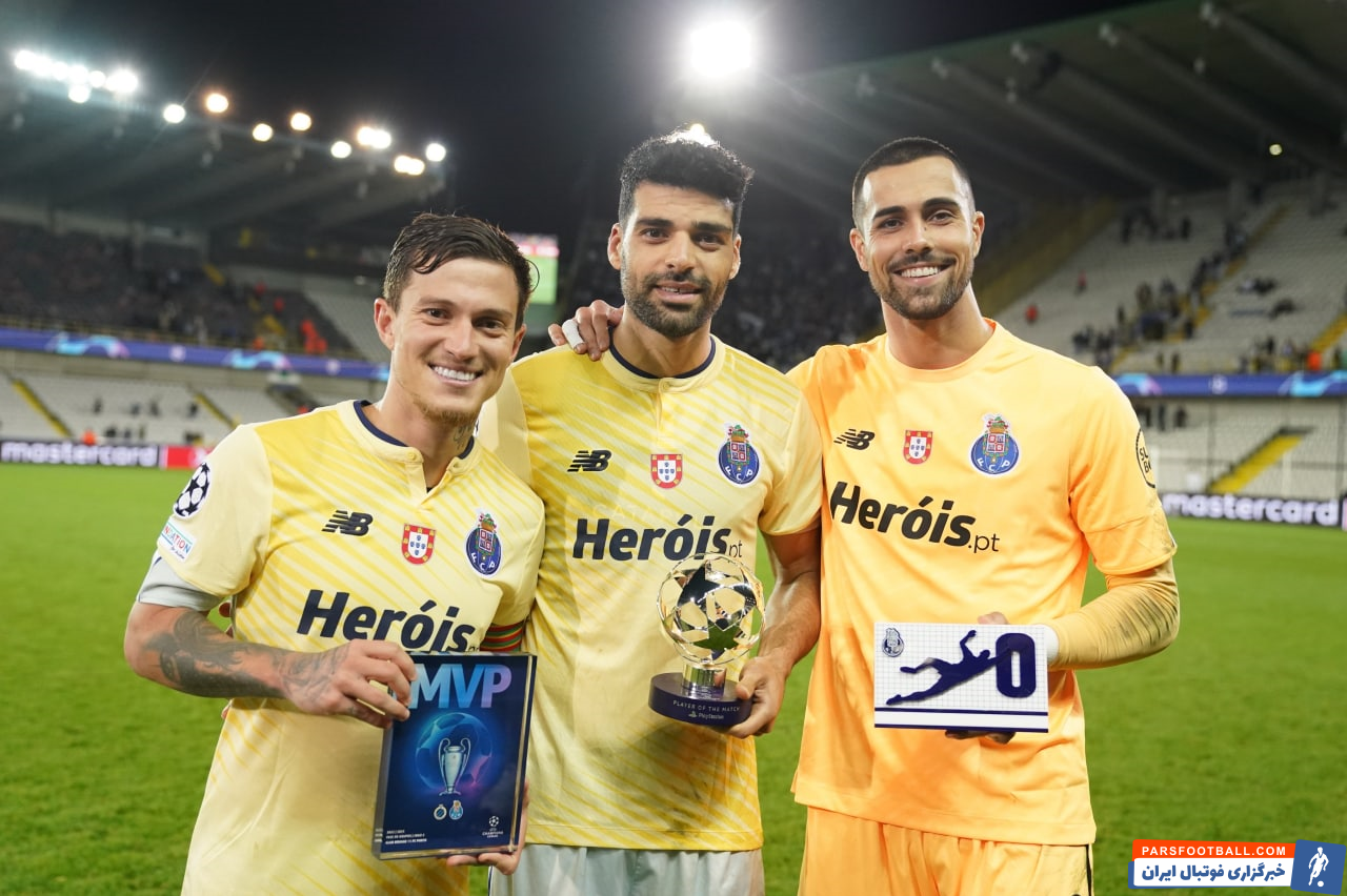 مهدی طارمی بهترین بازیکن بازی پورتو و بروژ در هفته پنجم مرحله گروهی لیگ قهرمانان اروپا