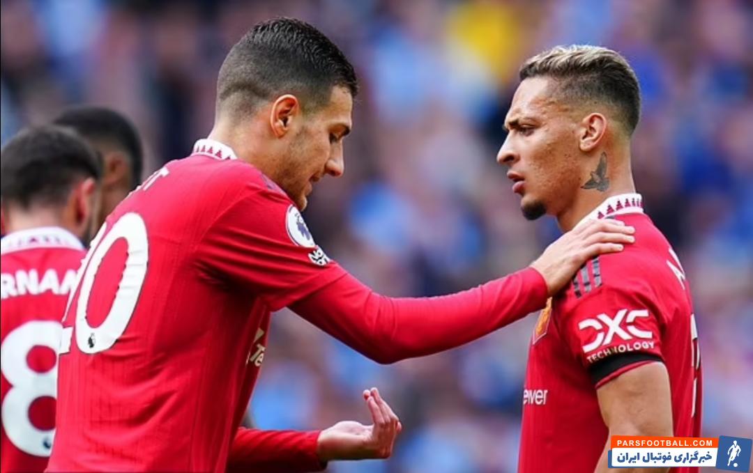 منچستریونایتد ؛ نارضایتی تن هاخ از عمکرد انتونی در دیدار برابر سیتی