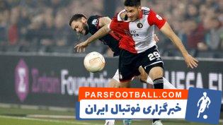 تساوی 2 بر 2 فاینورد هلند و میتیولن انمارک با حضور 70 دقیقه ای علیرضا جهانبخش