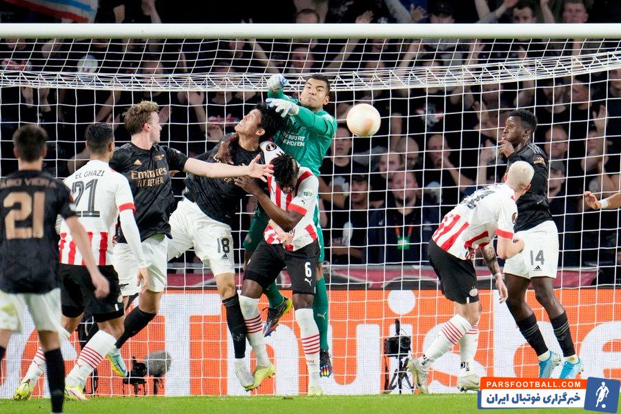 شکست تلخ آرسنال در لیگ اروپا برابر آیندهوون با 2 گل