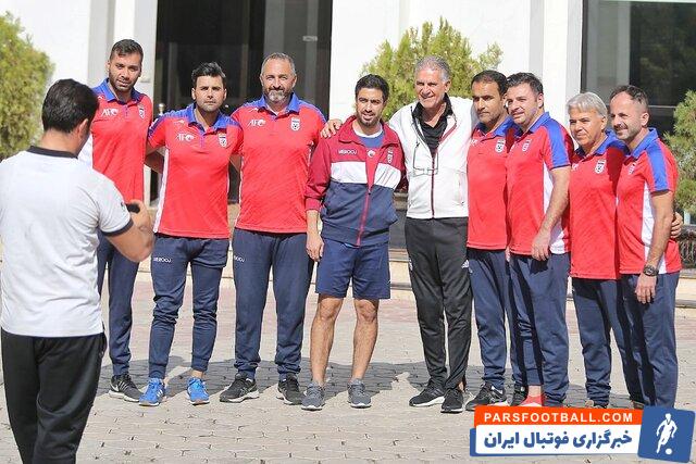 دیدار کارلوس کی روش و خسرو حیدری و تمرین تیم ملی روی چمن