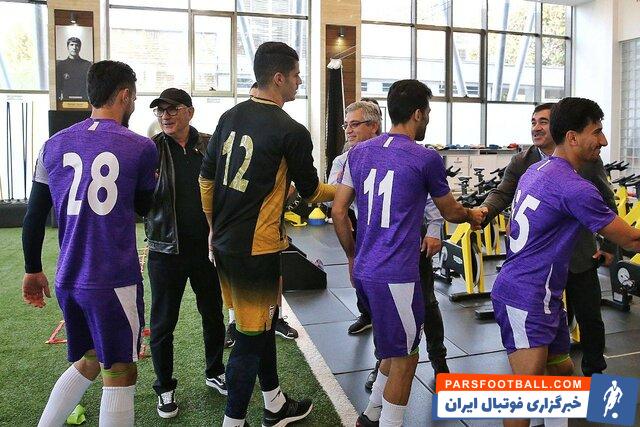 قربان بردیف سرمربی تراکتور میهمان ویژه تمرین تیم ملی ایران