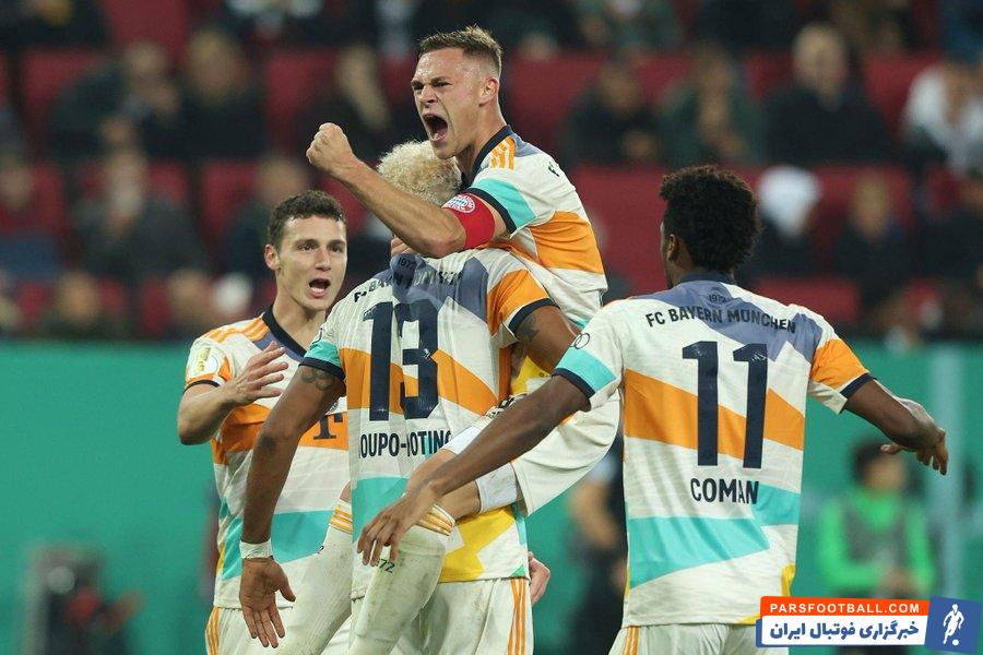 جشنواره گل بایرن مونیخ در جام حذفی آلمان برابر آگزبورگ با 5 گل