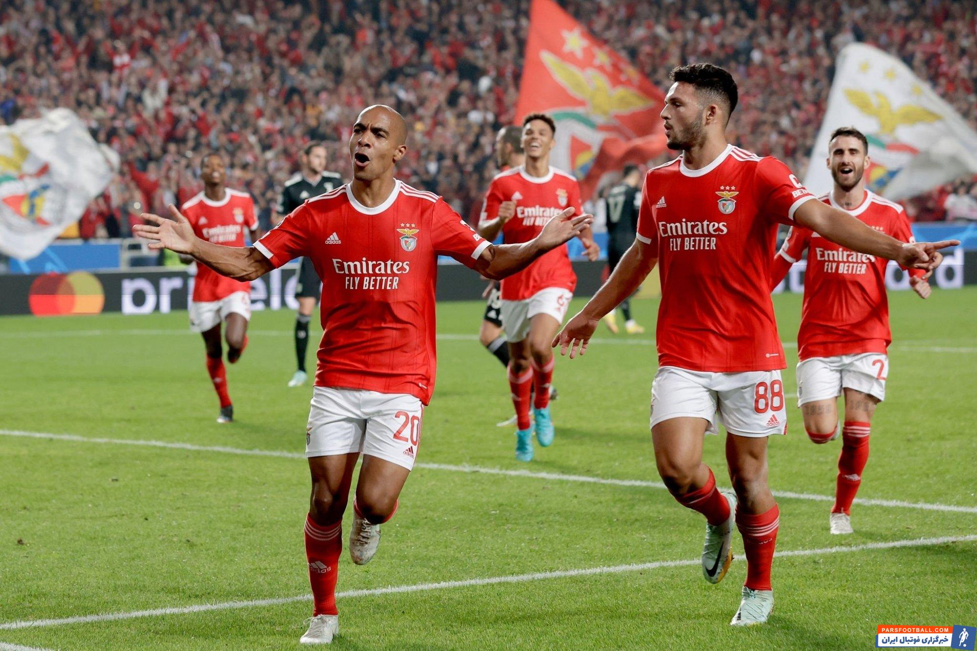 حذف تلخ یوونتوس از لیگ قهرمانان با شکست پرگل برابر بنفیکا