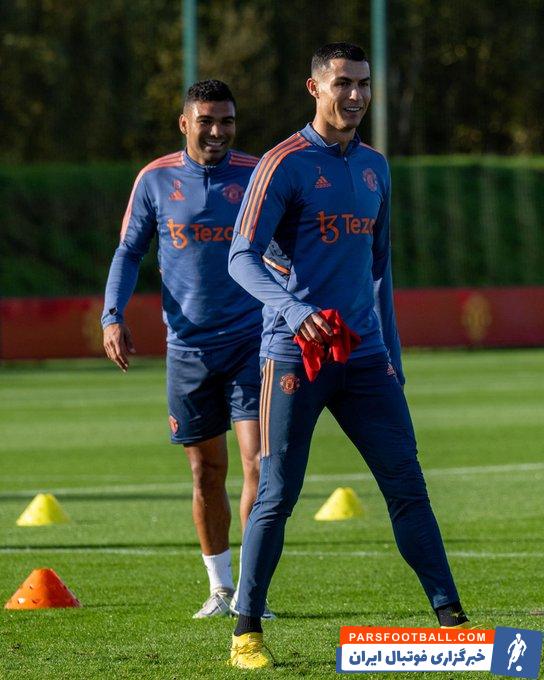 بازگشت کریستیانو رونالدو به تمرینات منچستریونایتد پس از بخشش از سوی تن هاخ