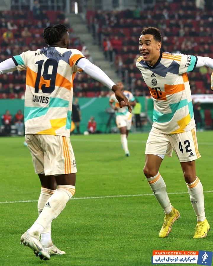 جشنواره گل بایرن مونیخ در جام حذفی آلمان برابر آگزبورگ با 5 گل