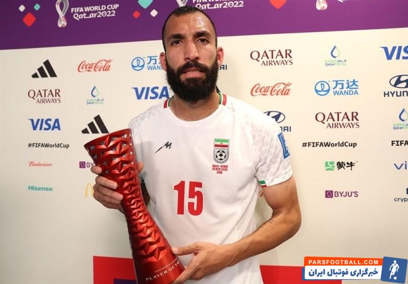 روزبه چشمی بهترین بازیکن دیدار تیم ملی ایران و ولز