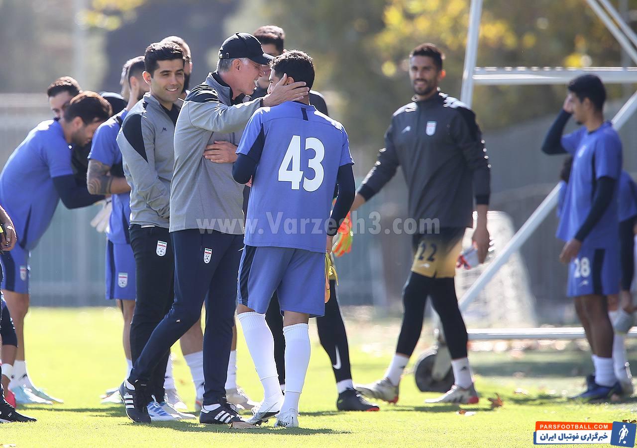 توجه خاص کی روش به امیرعلی صادقی در تمرینات تیم ملی