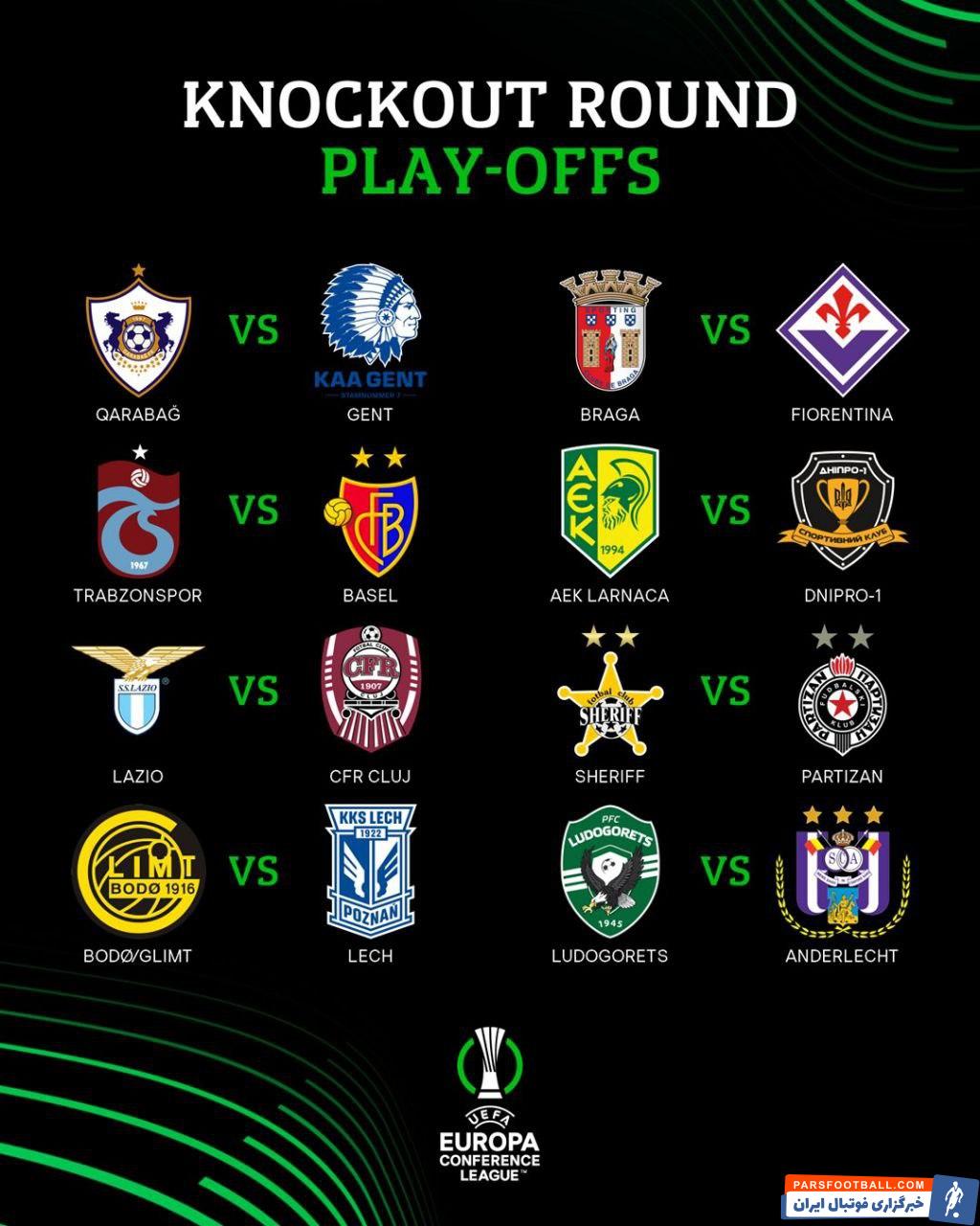 برگزاری مراسم قرعه کشی مرحله یک هشتم نهایی لیگ کنفرانس اروپا