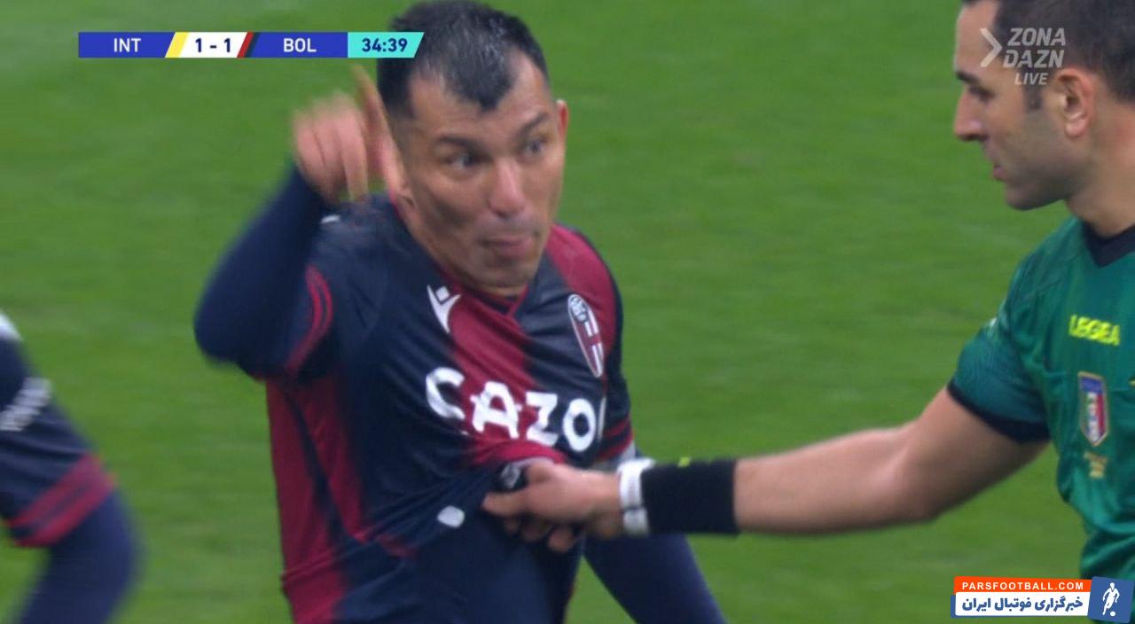درگیری شدید گری مدل با لائوتارو مارتینز در دیدار اینتر و بولونیا 
