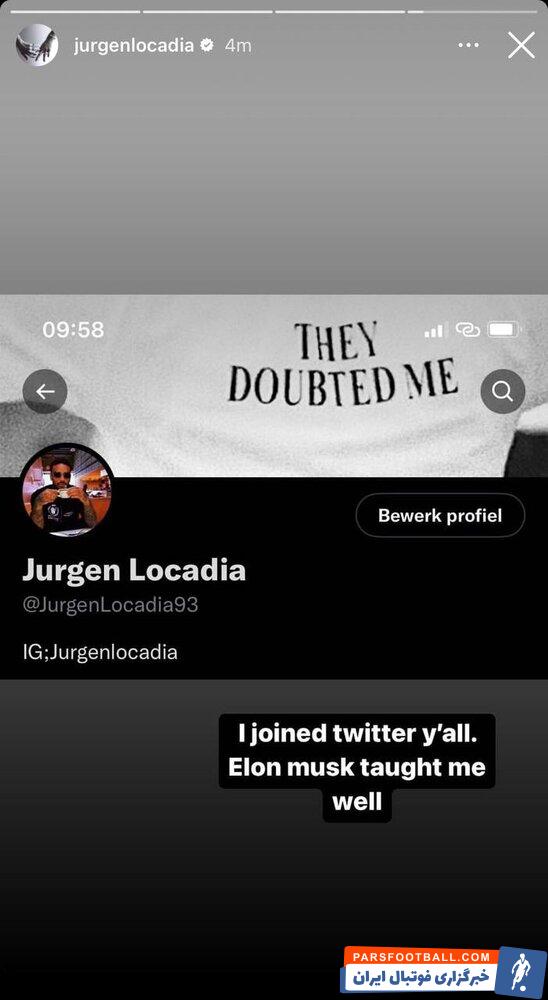 لوکادیا مهاجم پرسپولیس ؛ من به توییتر پیوستم، ایلان ماسک خوب به من یا داد