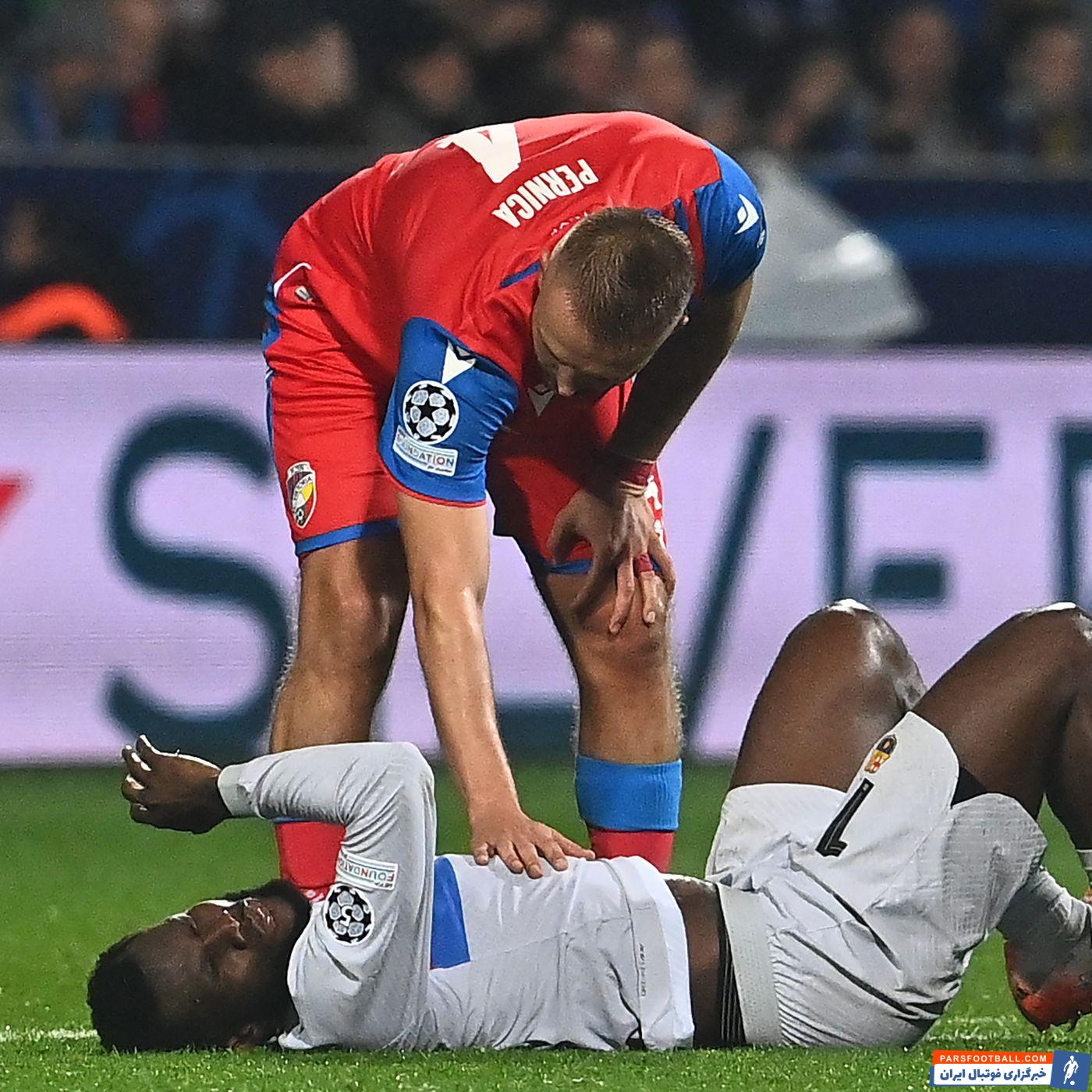 مصدومیت دردناک فرانک کسیه در دیدار بارسلونا و ویکتوریا پلژن