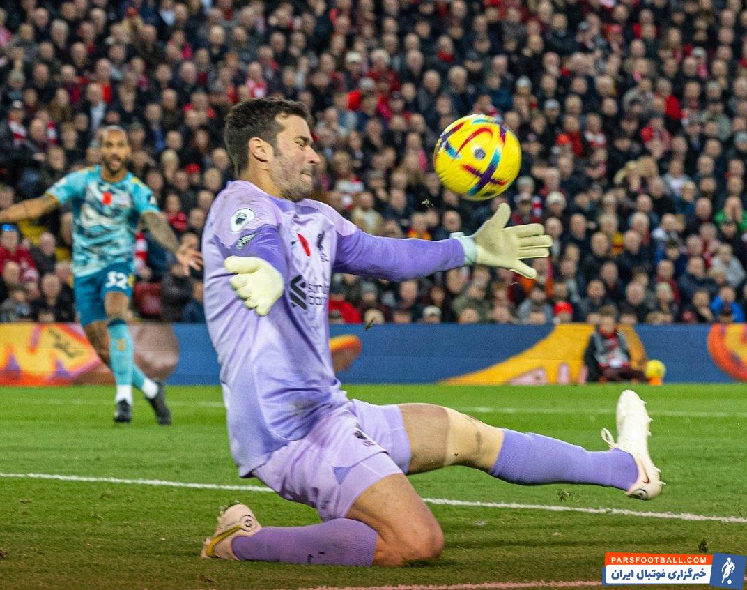 درخشش آلیسون بکر در برد لیورپول برابر ساوتهمپتون