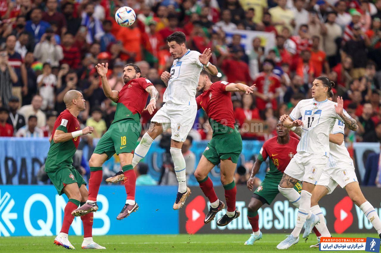 صعود تیم ملی پرتغال به مرحله حذفی جام جهانی با برتری برابر اروگوئه