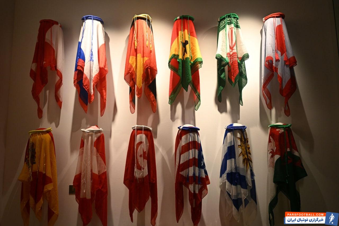 فروش کلاه های سنتی عربی با پرچم تیم های جام جهانی 2022 در قطر