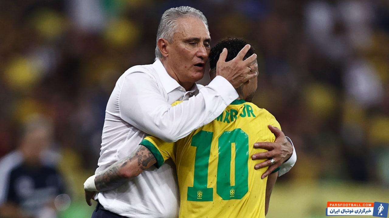 برزیل ؛ نیمار خطاب به تیته : تو بهترین مربی من هستی