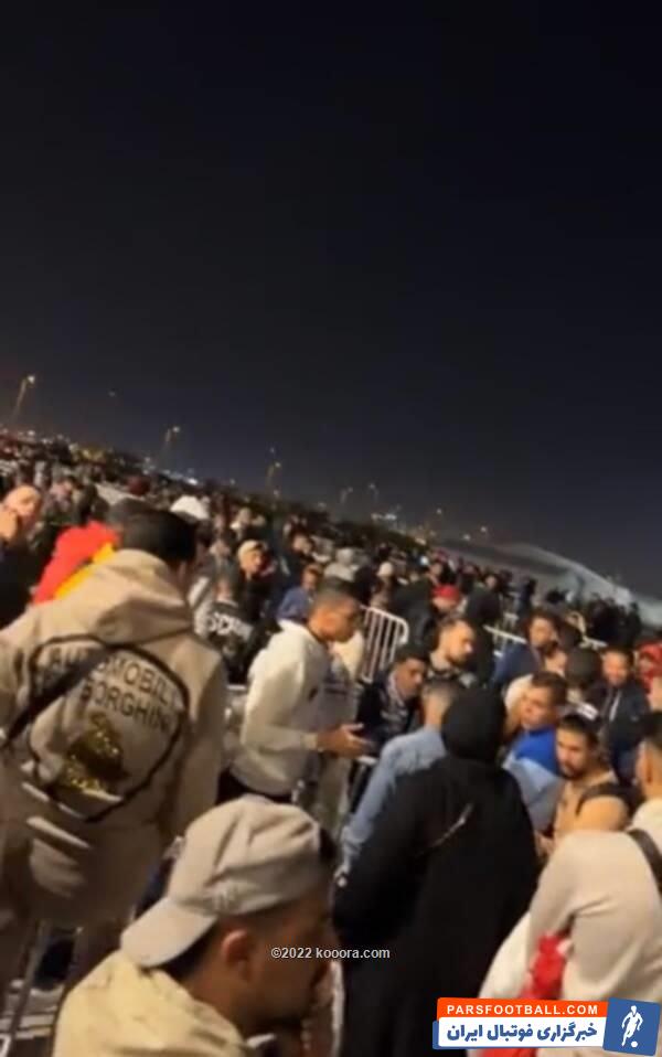 ازدحام هواداران تیم ملی مراکش برای خرید بلیت دیدار این تیم برابر فرانسه