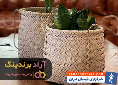 سبد پلاستیکی حصیری