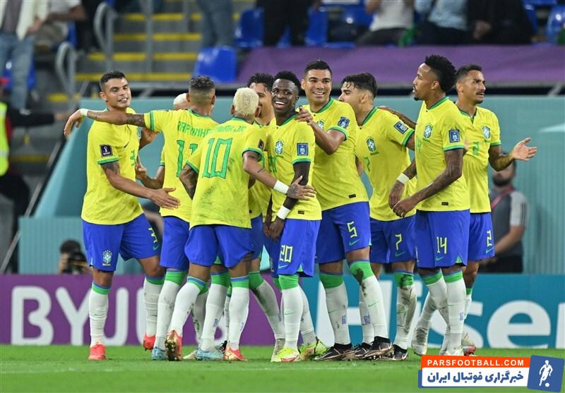 برزیل ؛ همراهی تیته با رقص شادی گل ریچالیسون