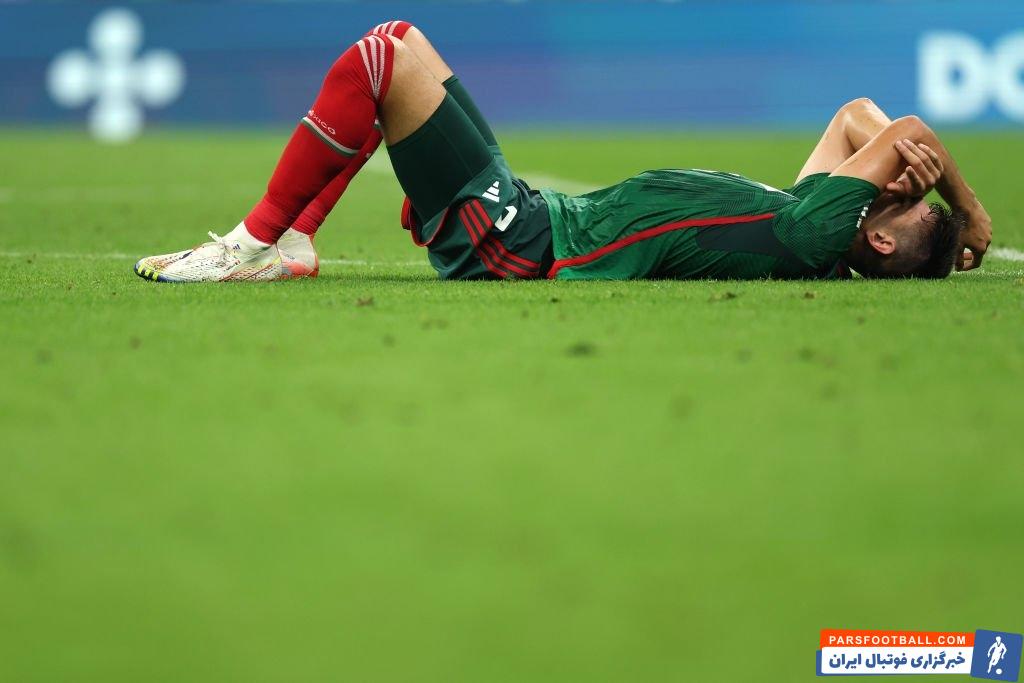 اندوه فراوان بازیکنان تیم ملی مکزیک پس از حذف زودهنگام از جام جهانی