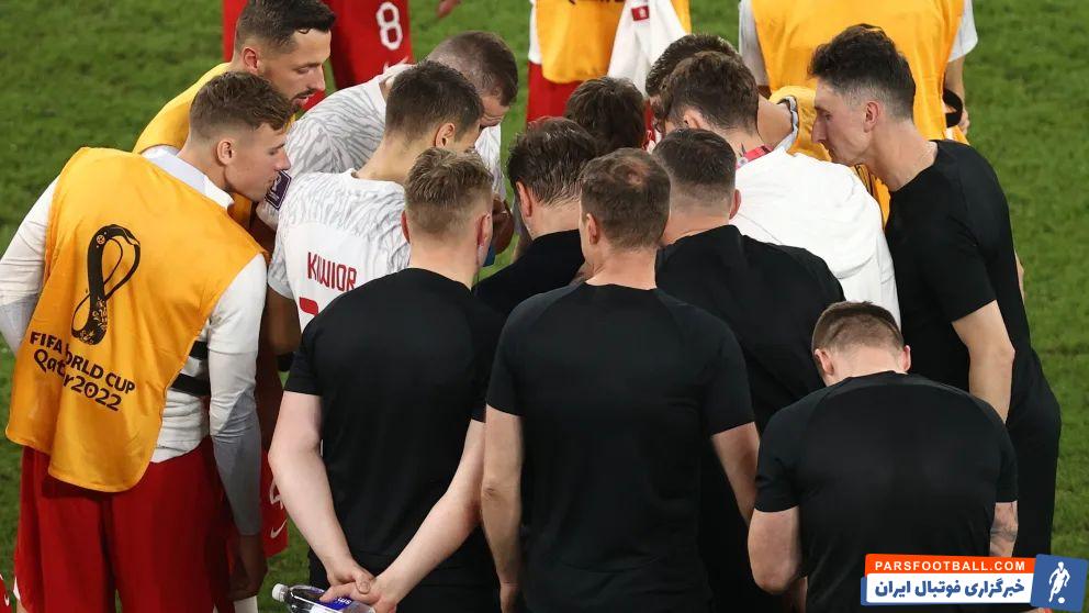 لهستان ؛ خوشحالی بازیکنان لهستان پس از گلزنی الدوسازی به مکزیک