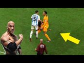 هلند ؛ استفاده فن دایک از جثه بزرگش و قدرت بدنی برابر رقبا